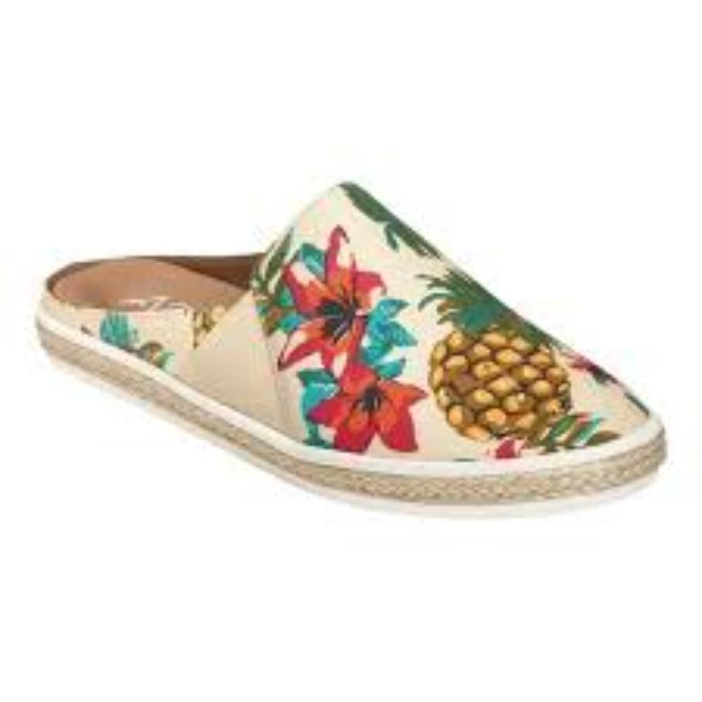 BOGO Free, A2 By Aerosoles Pineapple & Flower summer slides, size 8